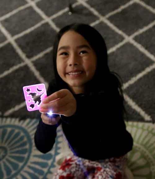 Girl with card