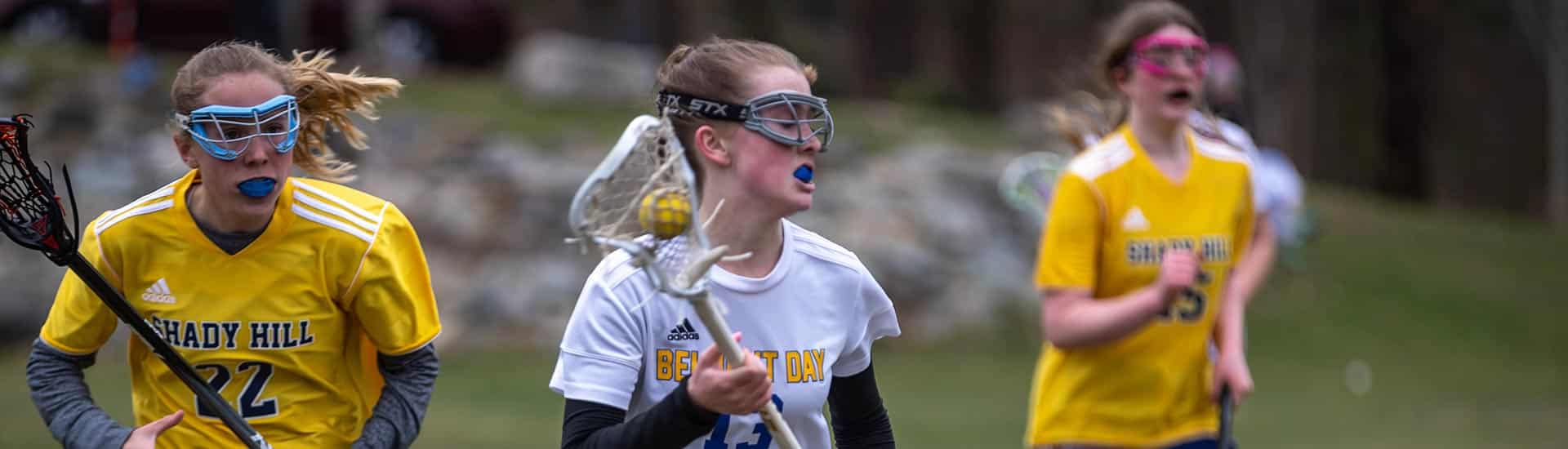 Girls lacrosse action