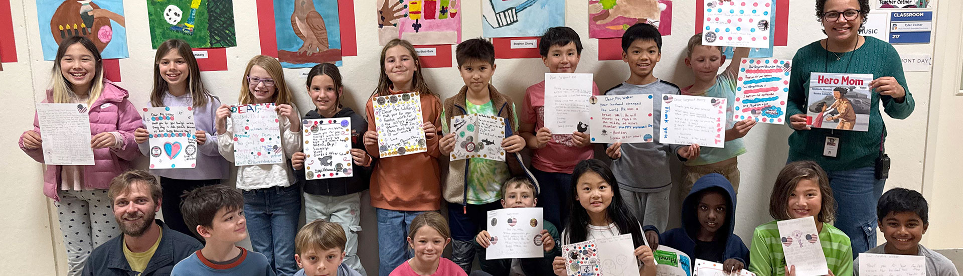 A group of After School students share their letters to veterans
